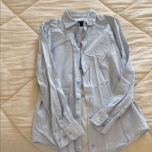 David Donahue Light Blue Patterned Shirt